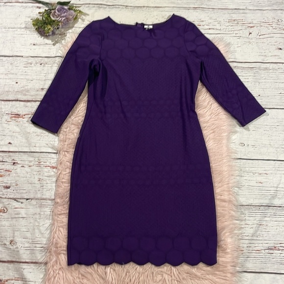 julia jordan Dresses & Skirts - Julia Jordan Stretch Royal Purple Lace Dress